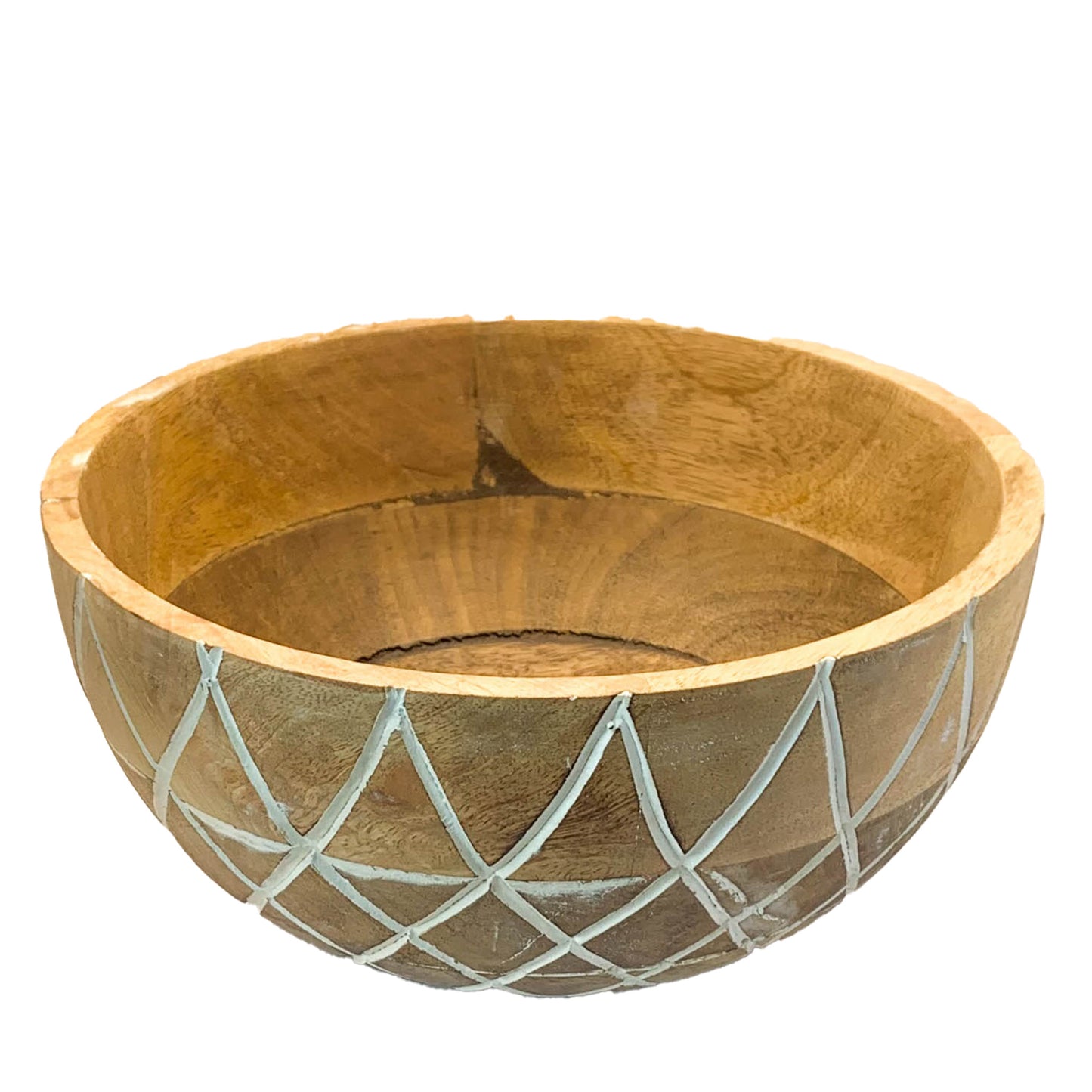 S&R Crisscross Carved Bowl Lrg